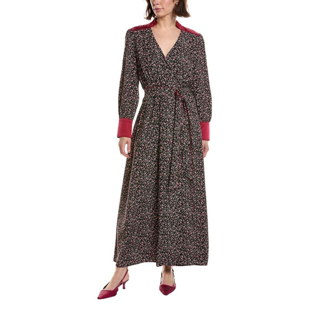 Pascale La Mode Womens Long Sleeve Maxi Dress, Purple